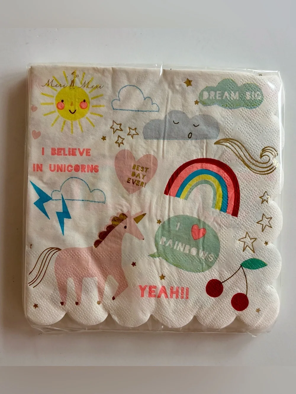 Meri Meri Rainbow Unicorn Party Tableware Set